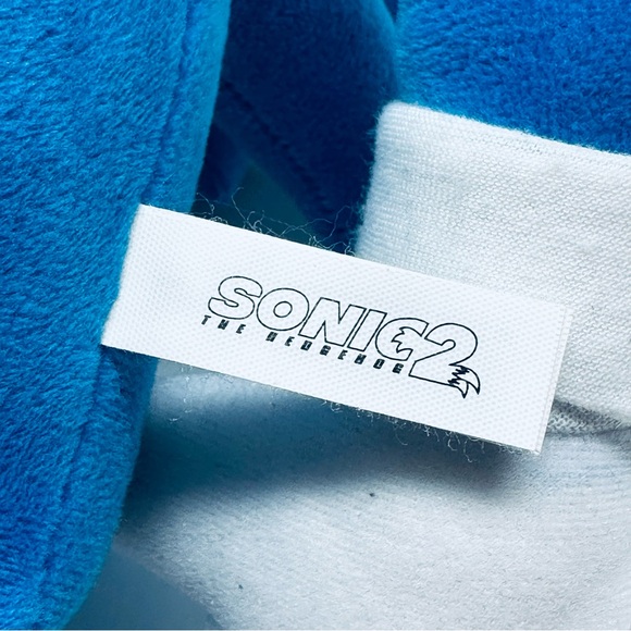 Sonic The Hedgehog Movie 2 Blue and White Plush Toy Large 22” Excellent No Tags - Picture 15 of 16